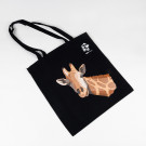 Látková taška s portrétem žirafy