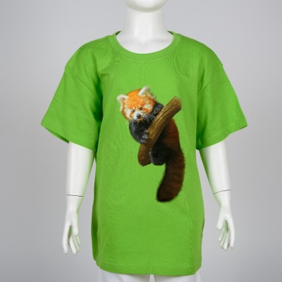 Dětské triko s mládětem pandy červené