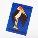 Retro blok s motivem marabu