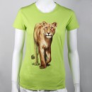 Bavlněné dámské tričko s motivem lvice