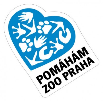 Samolepka Pomáhám Zoo Praha - modrá 
