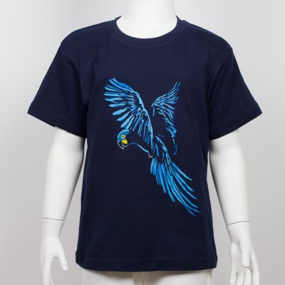Bavlněné dětské tričko s motivem papouška - ara Learův 
