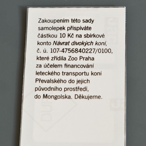 Sada samolepek s koněm Převalského 