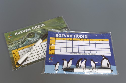 Rozvrh hodin s motivem gaviála 