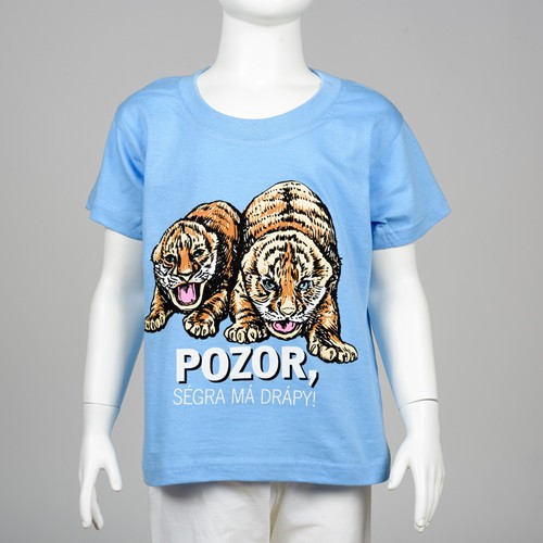 Dětské tričko s motivem tygřat -  “Pozor, ségra má drápy!“
