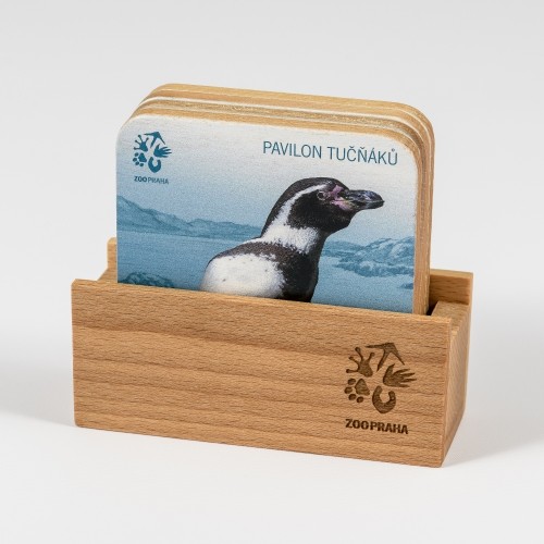 Sada dřevěných podtácků Zoo Praha