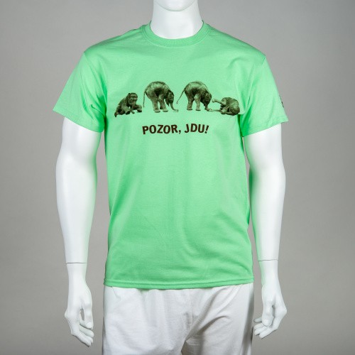 Unisex tričko POZOR, JDU!