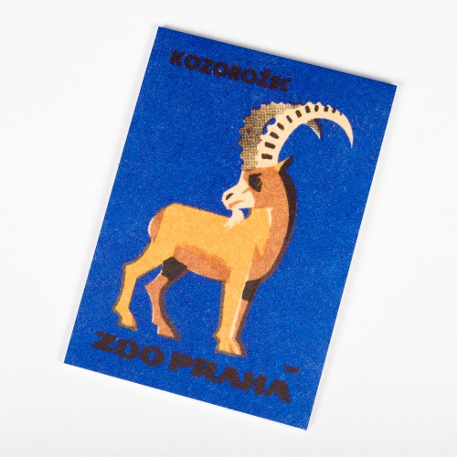 Retro blok s motivem kozorožce