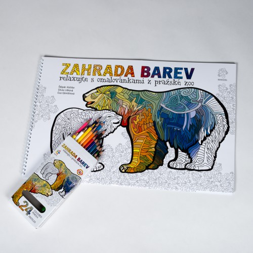 Balíček omalovánek s pastelkami - edice Zahrada barev