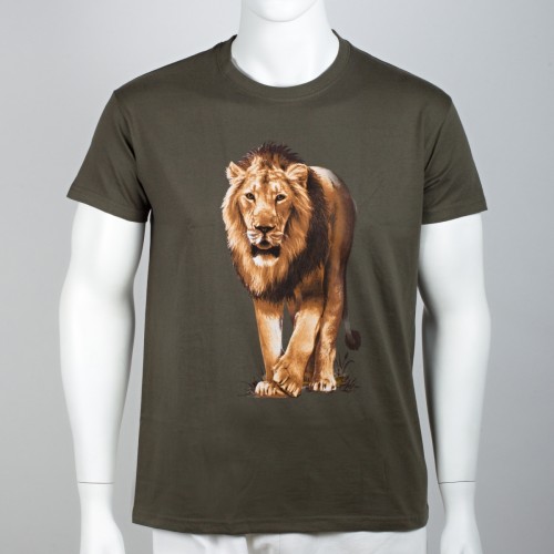 Bavlněné pánské tričko se lvem 