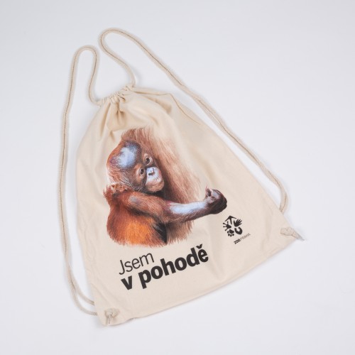 Plátěný batůžek s mládětem orangutana sumaterského