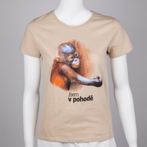 Dámské tričko s motivem mláděte orangutana sumaterského