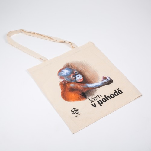Látková taška s motivem mláděte orangutana sumaterského