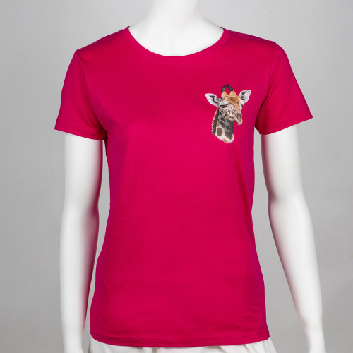 Dámské tričko s portrétem žirafy