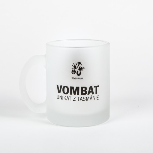 Matný skleněný hrnek: Vombat – unikát z Tasmánie, 1. motiv